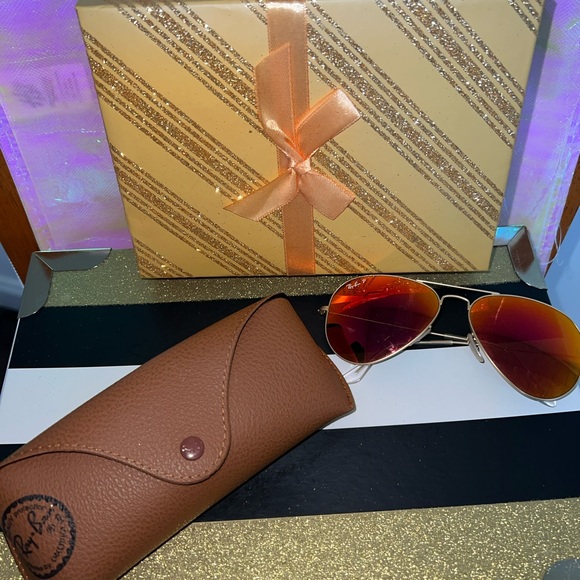 Ray Ban P sunglasses aviator women’s men’s unisex gold metal frame with case - Picture 6 of 11